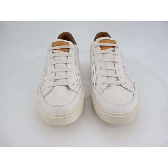 Allen Edmonds Oliver Sneakers Mens Size 12 3E EEE White Leather Slip on Shoes - Picture 5 of 14